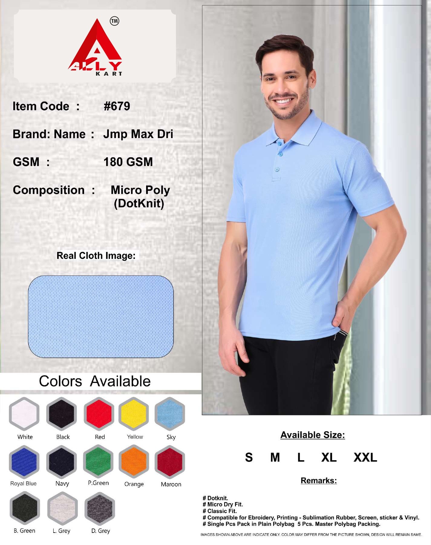 Ally Men’s T-Shirts Half Sleeve with Collar | with Button | Regular Slim Fit Plain Solid T -shirts  Casual Stylish Look | for Boys & Men